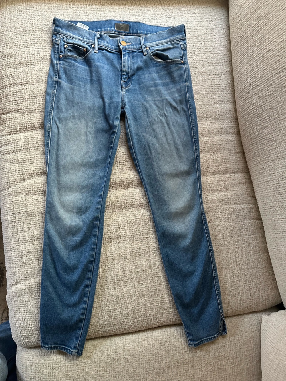 MOTHER Slim Skinny Jeans in Light Blue Wash Size 27
